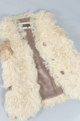 I.Magnin Vintage Mongolian Fur Lambskin Vest