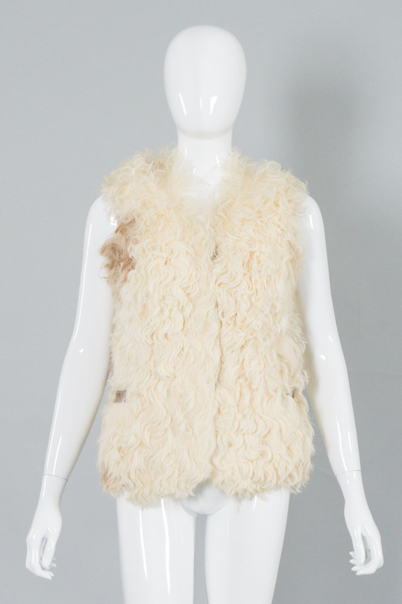 I.Magnin Vintage Mongolian Fur Lambskin Vest