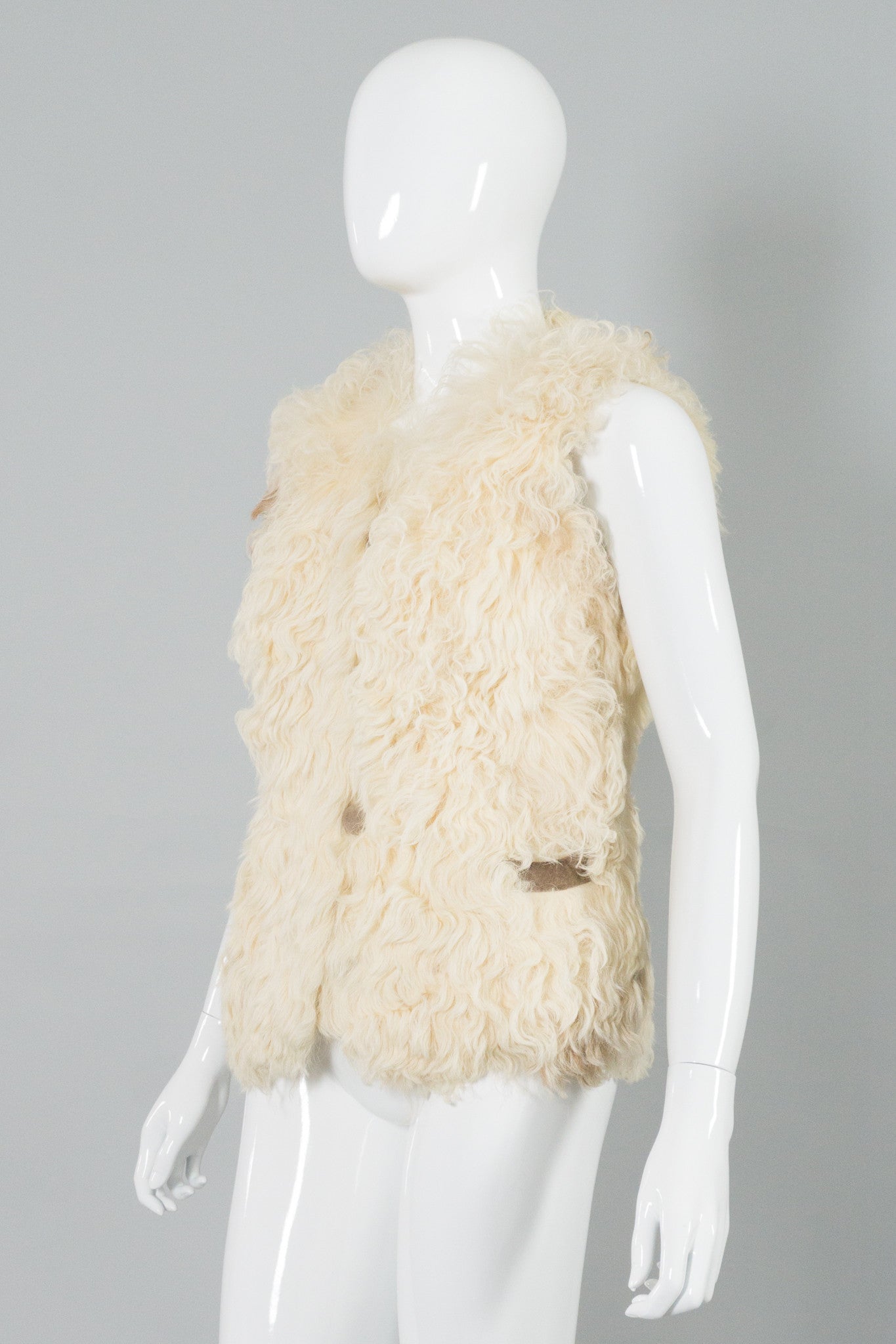 I.Magnin Vintage Mongolian Fur Lambskin Vest