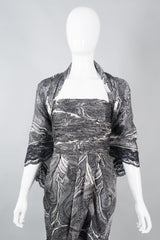 Caroylne Roehm Silk Georgette Print Dress & Wrap