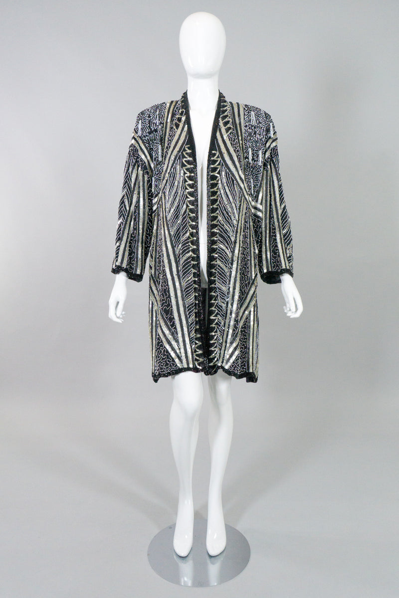 Samir Suri Night Waves Deco Sequin Robe Jacket