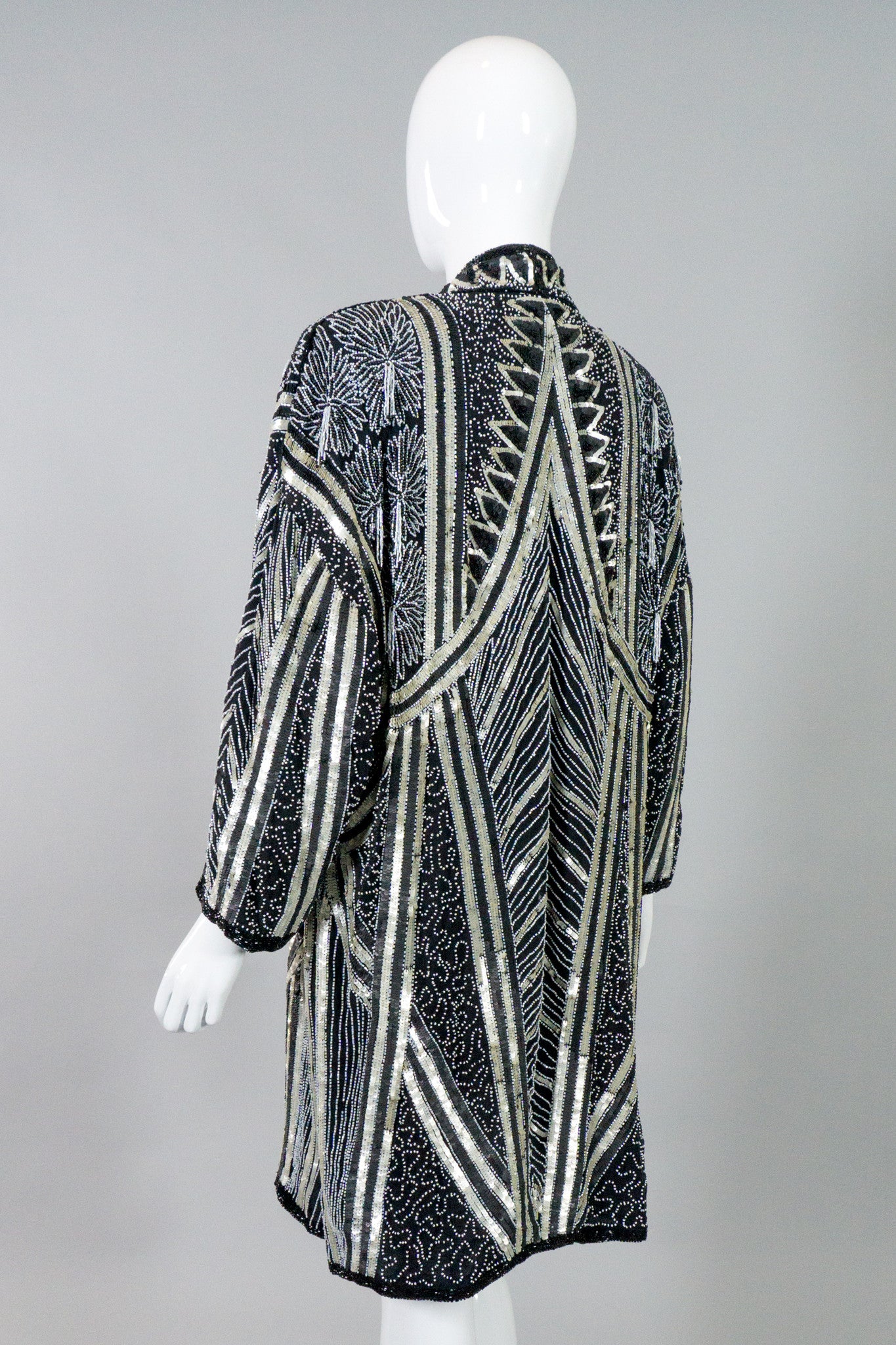 Samir Suri Night Waves Deco Sequin Robe Jacket