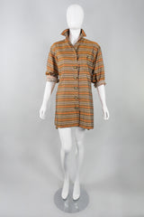 Yves Saint Laurent Rive Gauche Vintage Silk Stripe Tunic