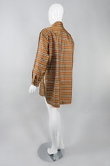 Yves Saint Laurent Rive Gauche Vintage Silk Stripe Tunic