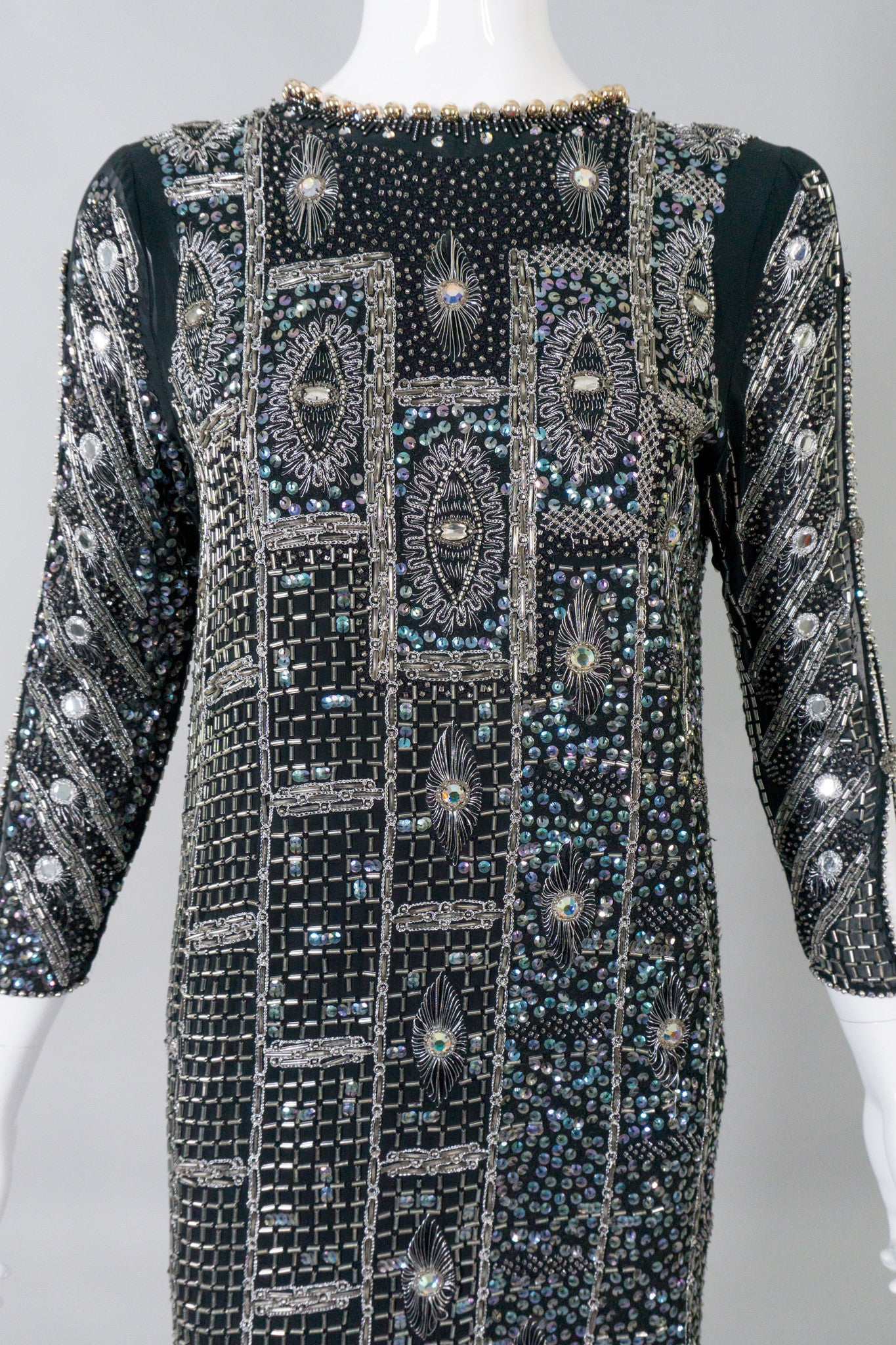 Zandra Rhodes Vintage Collectable Beaded Deco Dress