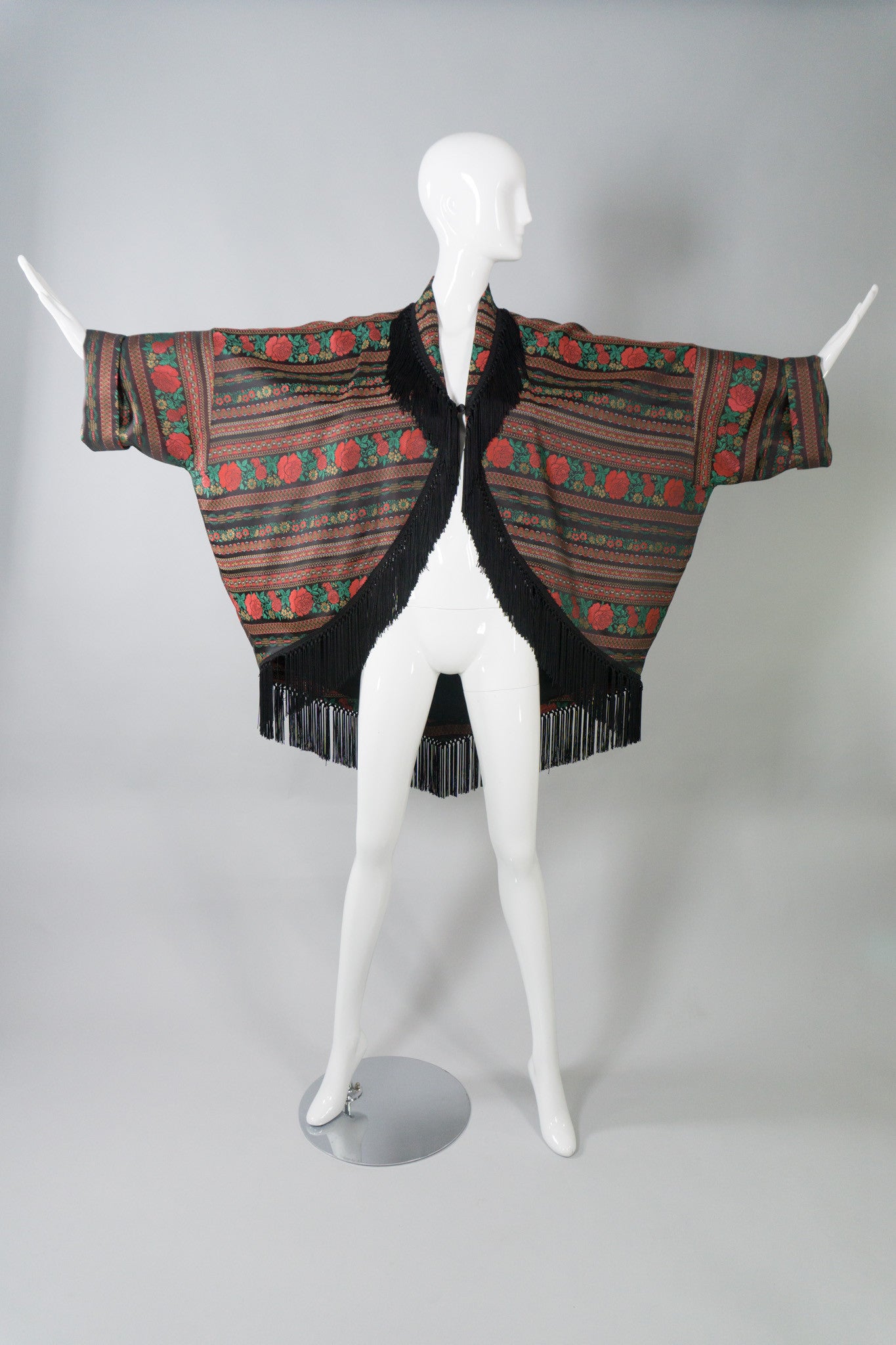 Callaghan Vintage Fringed Brocade Cocoon Jacket