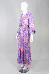 Pucci Silk Chiffon Floral Blouse & Skirt Set