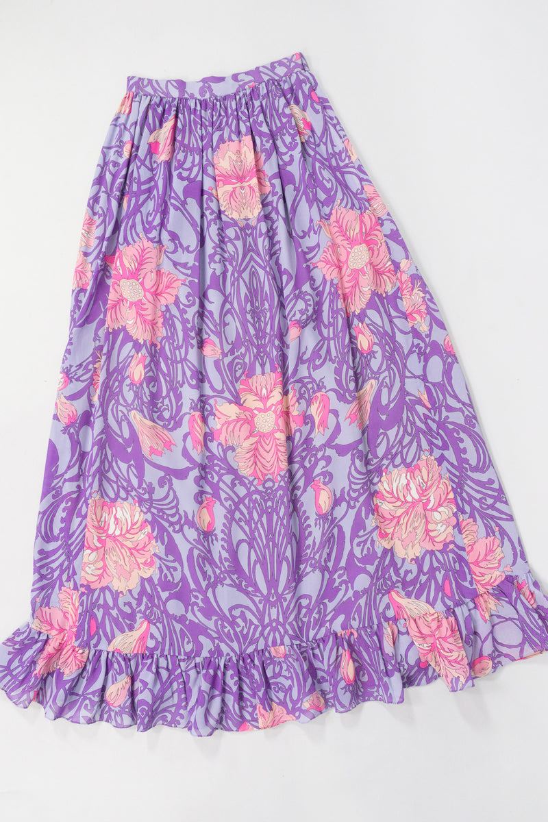 Pucci Silk Chiffon Floral Blouse & Skirt Set