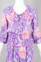 Pucci Silk Chiffon Floral Blouse & Skirt Set