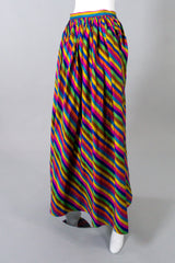 Anthony Muto Rainbow Striped Silk Skirt