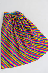 Anthony Muto Rainbow Striped Silk Skirt