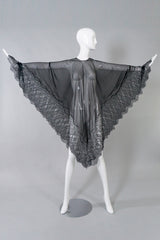 Vintage Lace Silk Chiffon Poncho