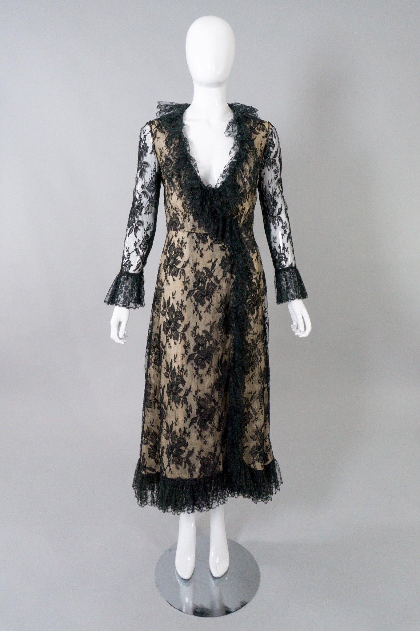 Bill Blass Vintage Lace Wrap Dress