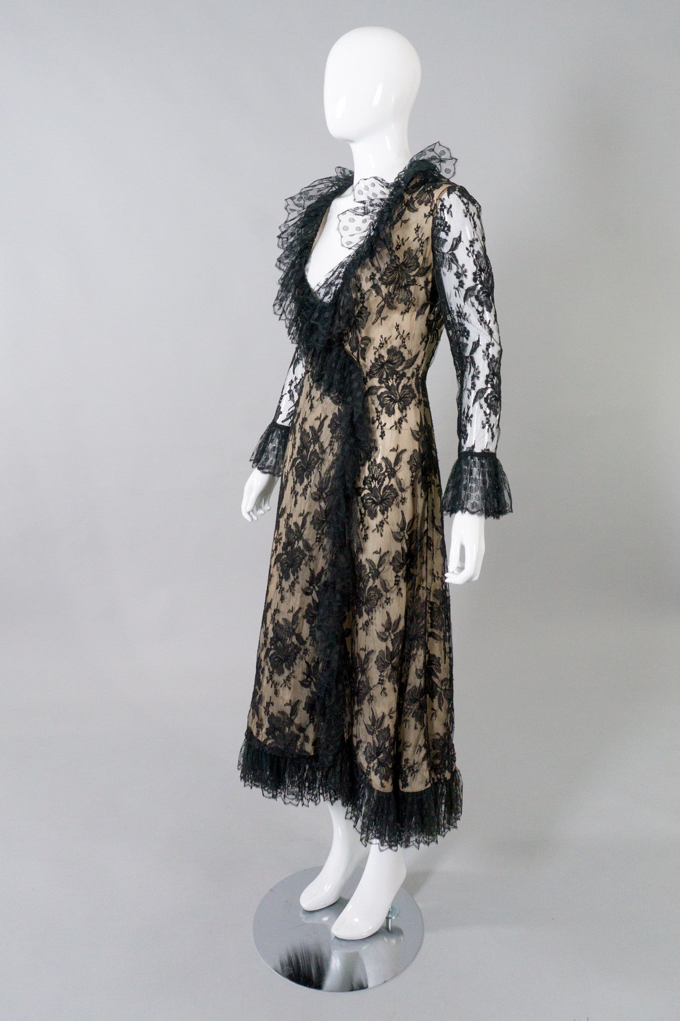 Bill Blass Vintage Lace Wrap Dress