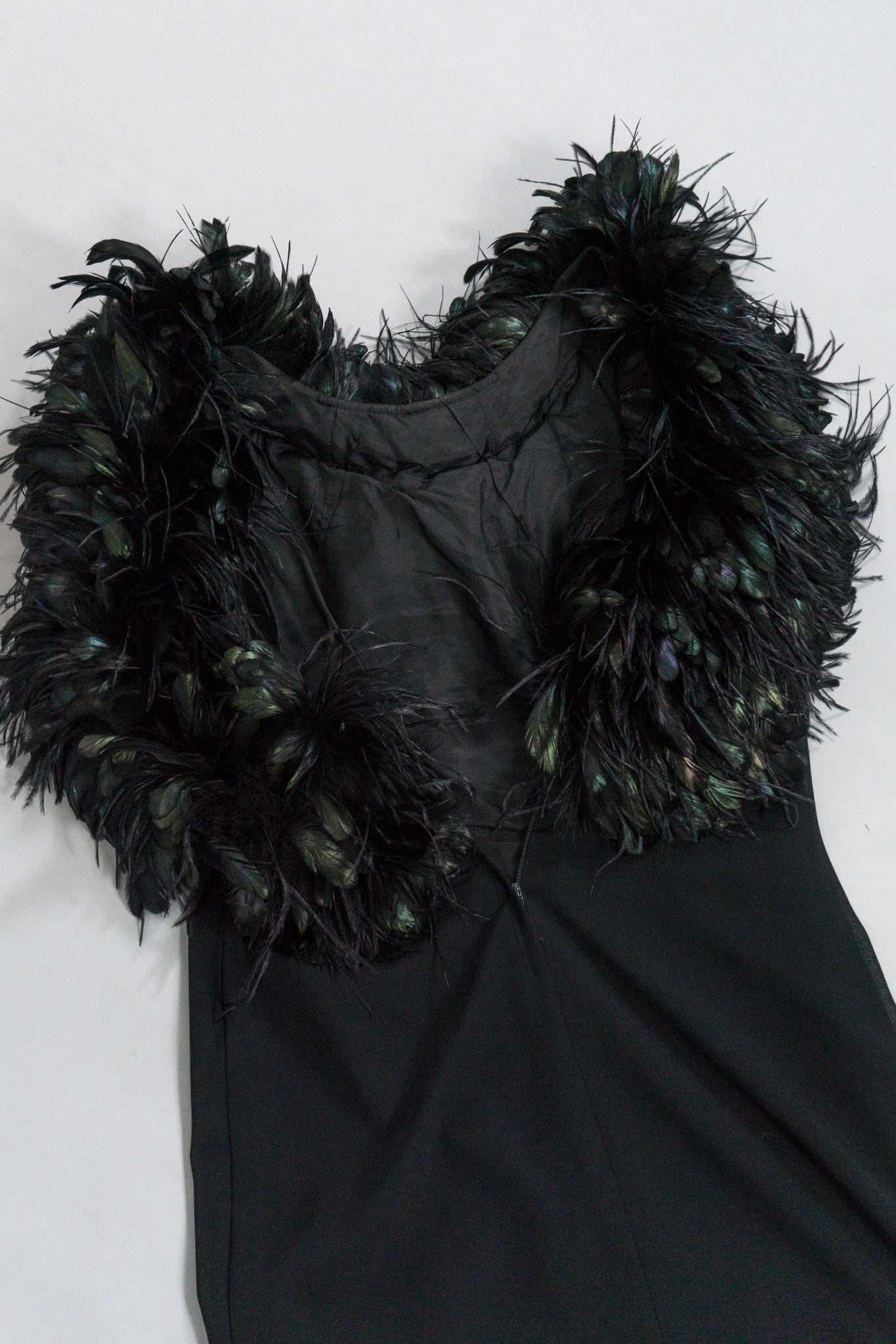 Lilli Diamond Vintage Feather Boa Cocktail Dress