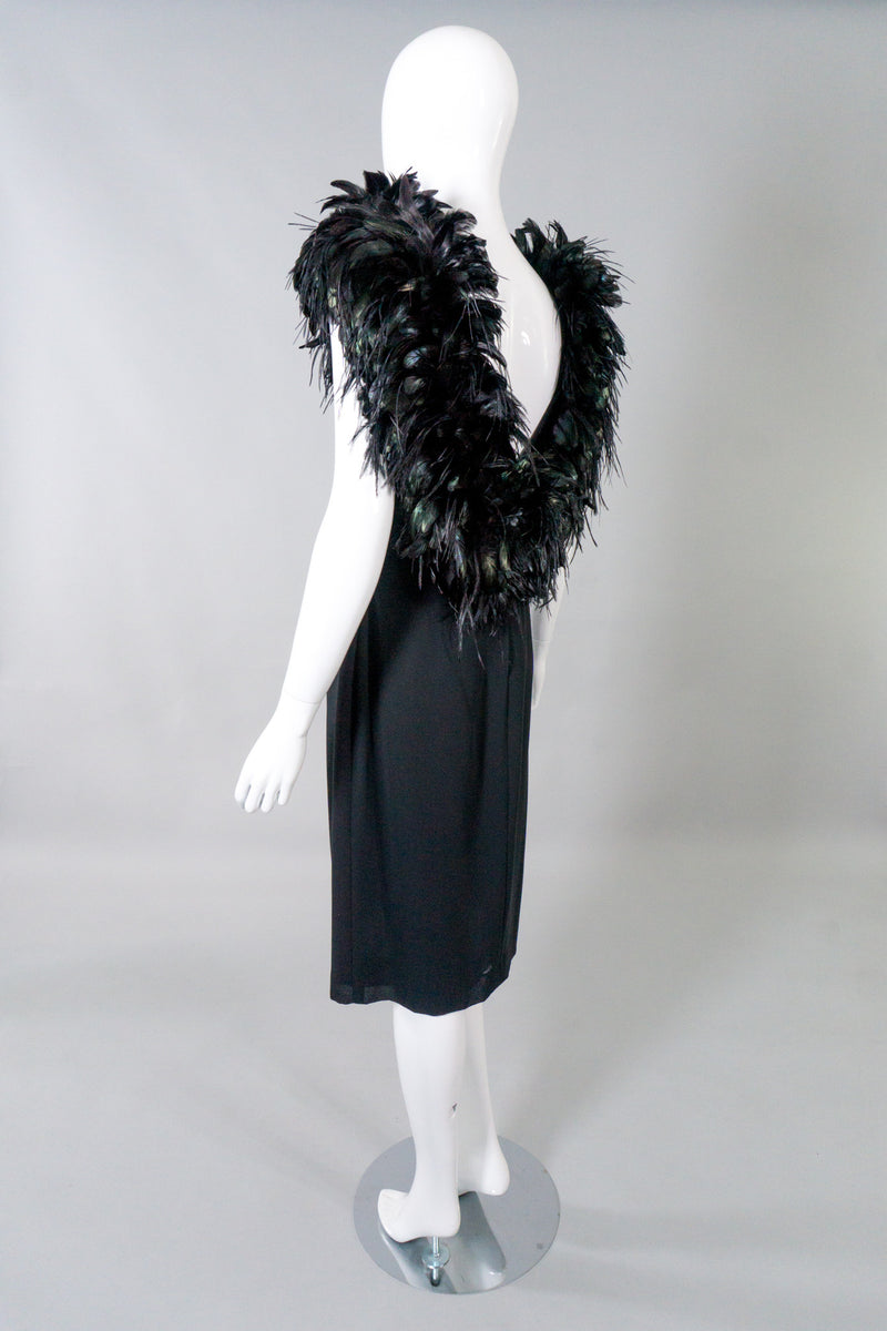 Lilli Diamond Vintage Feather Boa Cocktail Dress