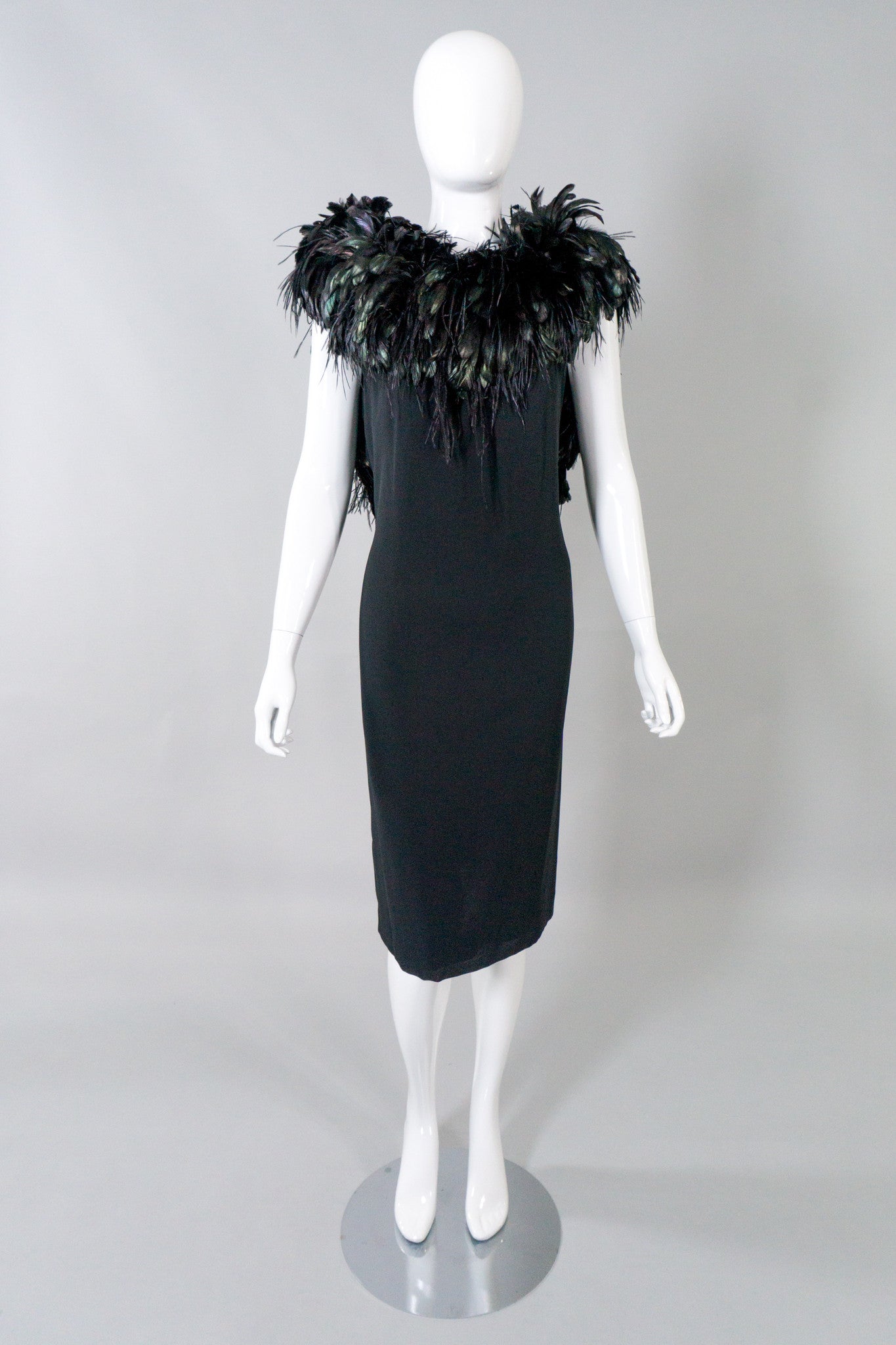 Lilli Diamond Vintage Feather Boa Cocktail Dress