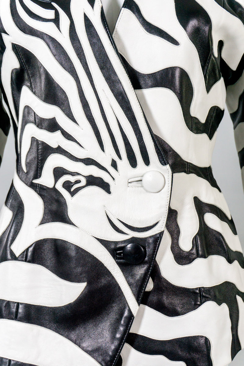 Jean Claude Jitrois Vintage Leather Zebra Jacket