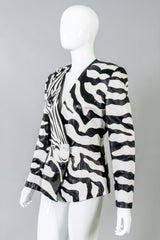 Jean Claude Jitrois Vintage Leather Zebra Jacket