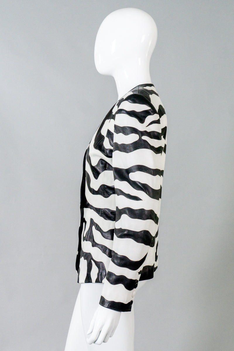 Jean Claude Jitrois Vintage Leather Zebra Jacket