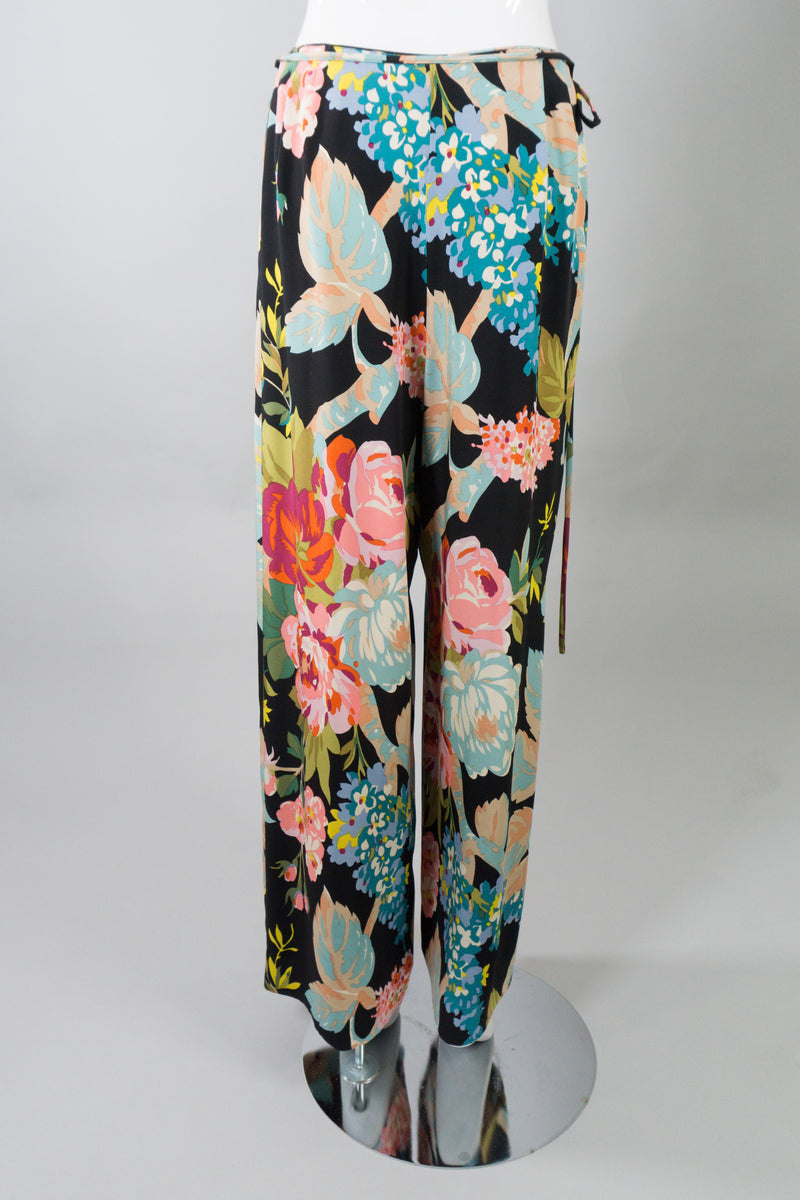 Perry Ellis Portfolio Floral Silk Wrap Pant