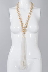 Vintage Beaded Tassel Chain Belt or Necklace