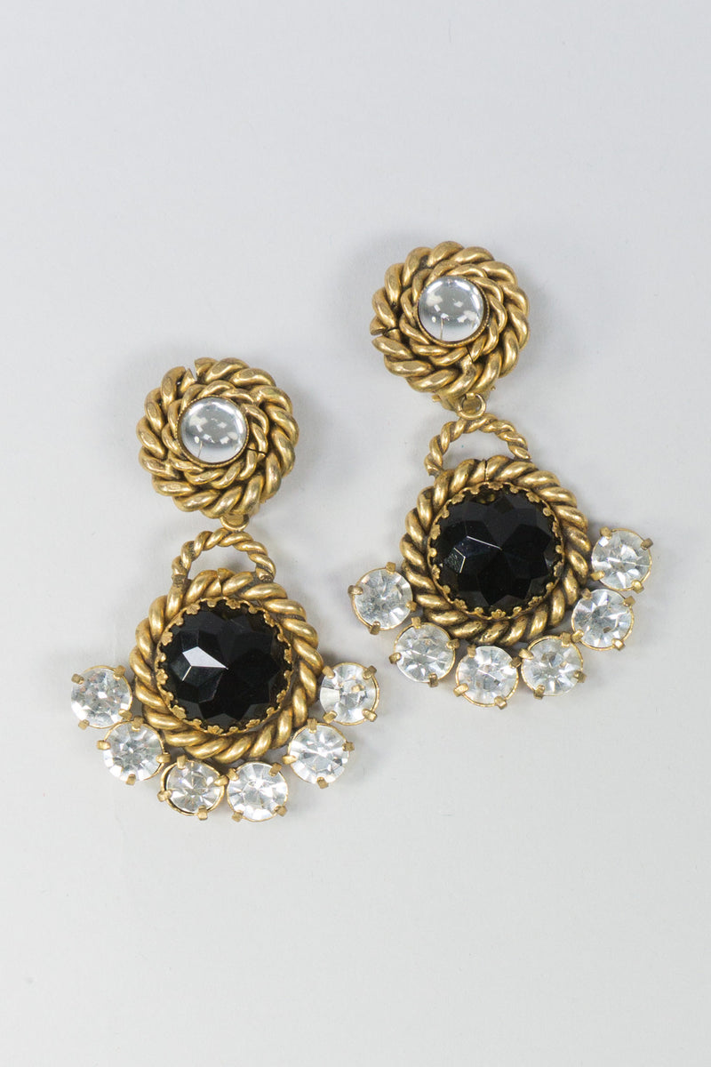 Butler & Wilson Vintage Bronze Braid Drop Earrings