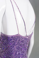 Naeem Khan Riazee Beaded Cocktail Mini Slip Dress