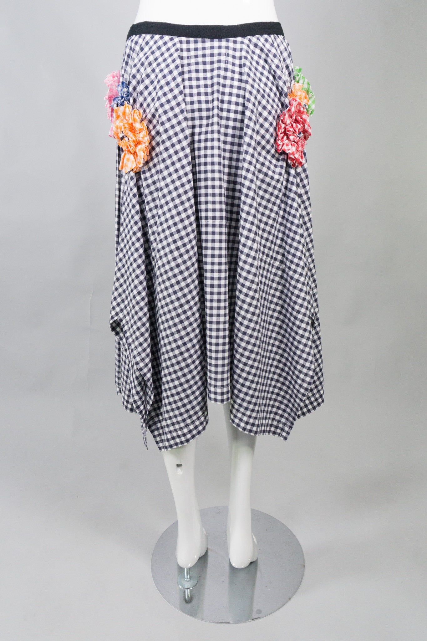 Comme Des Garcons Applique Gingham Wrap Skirt