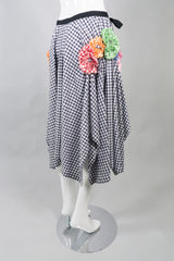 Comme Des Garcons Applique Gingham Wrap Skirt