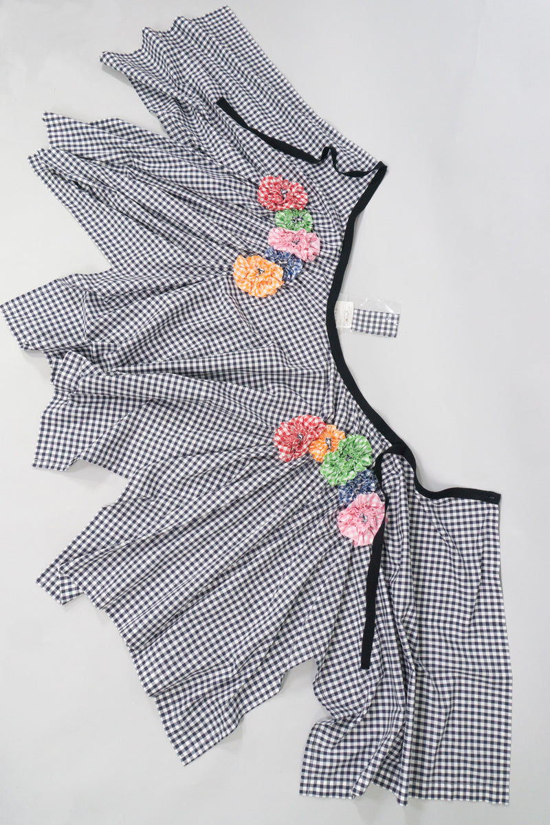 Comme Des Garcons Applique Gingham Wrap Skirt