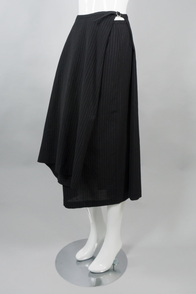 Tricot Comme des Garcons Pinstripe Convertible Apron Skirt