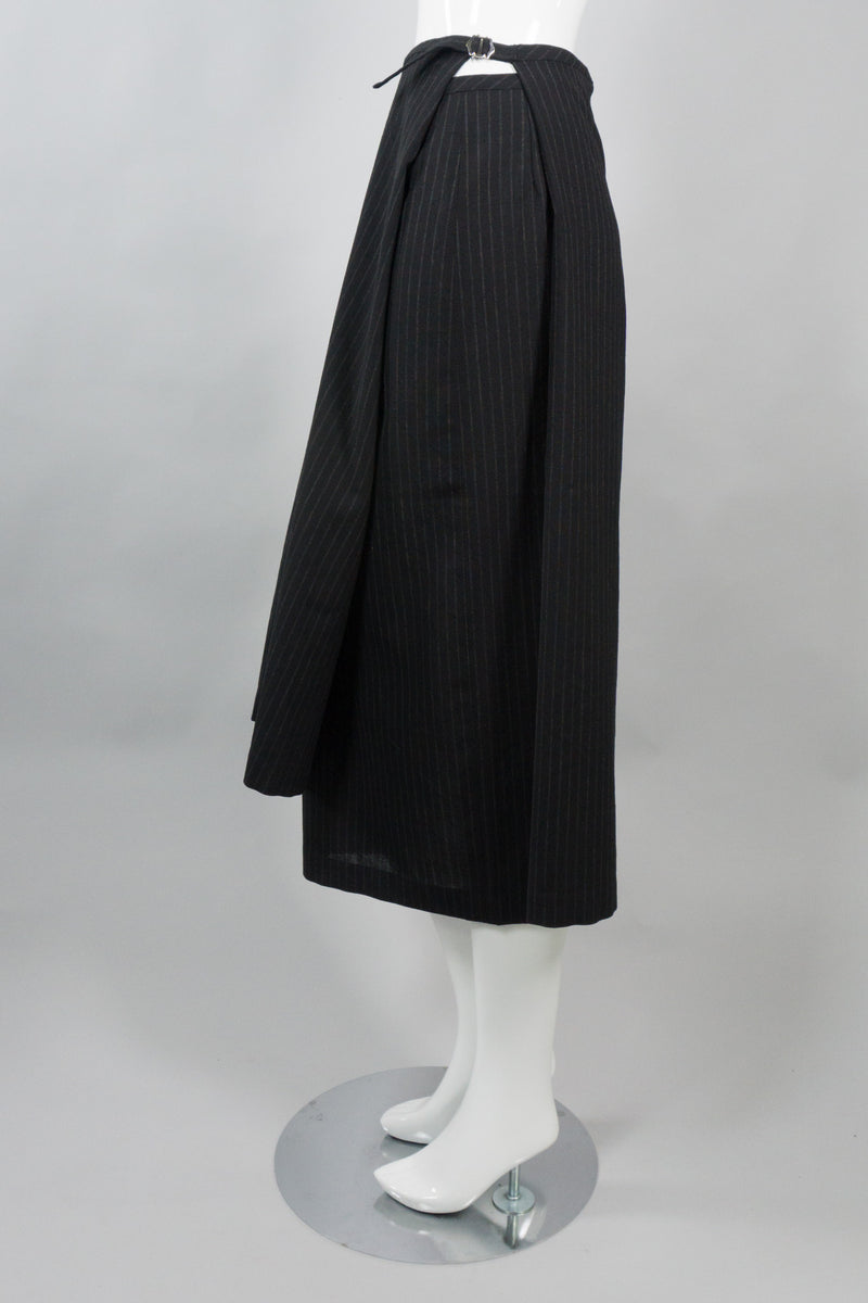 Tricot Comme des Garcons Pinstripe Convertible Apron Skirt