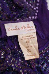 Zandra Rhodes Rare Collectable Beaded Draped Petal Cocktail Dress