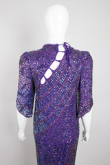 Zandra Rhodes Rare Collectable Beaded Draped Petal Cocktail Dress