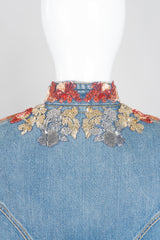 Alexander McQueen Beaded Denim Cutaway Coat