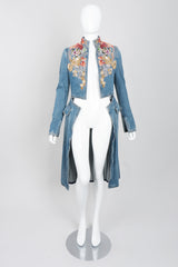 Alexander McQueen Beaded Denim Cutaway Coat