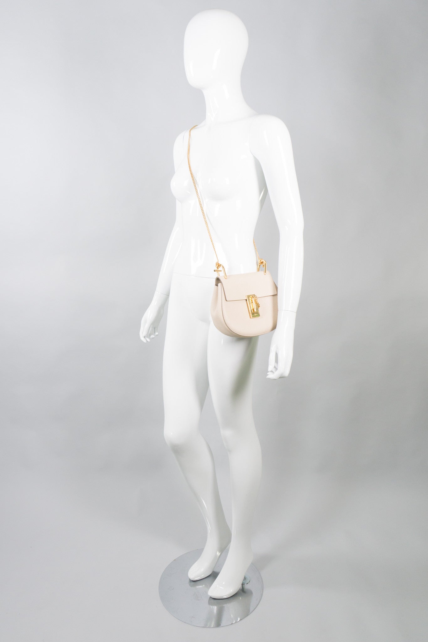 Chloe Drew Crossbody Shoulder Bag in Cement Pink