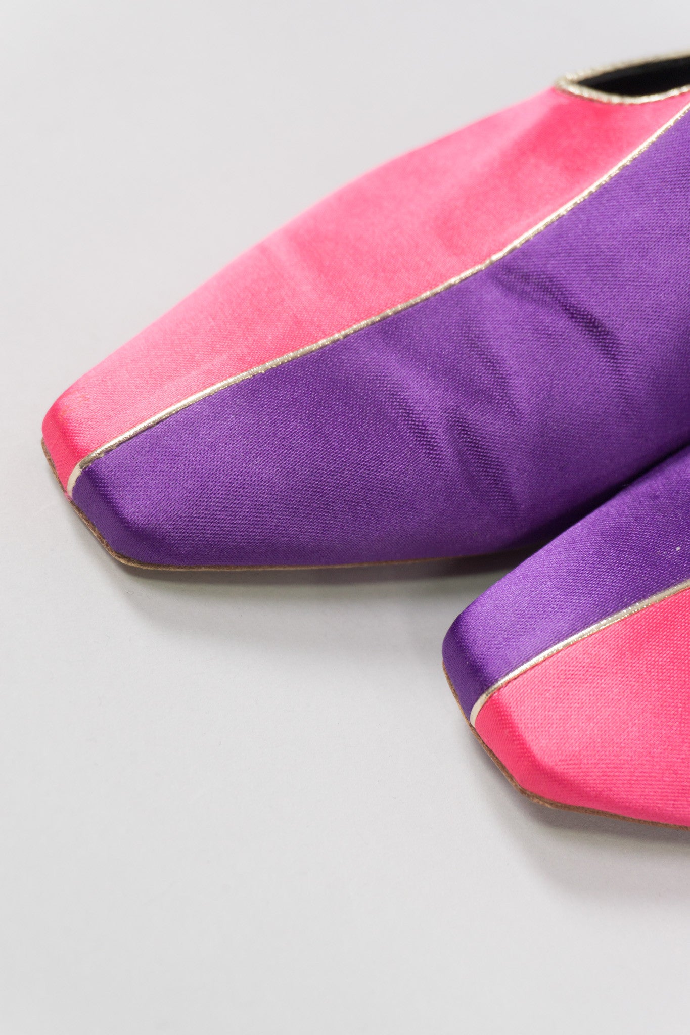 Charles Jourdan Carnival Silk Colorblock Mules