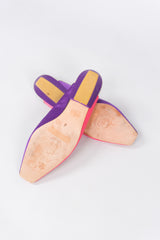 Charles Jourdan Carnival Silk Colorblock Mules