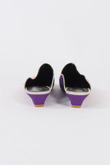 Charles Jourdan Carnival Silk Colorblock Mules