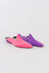 Charles Jourdan Carnival Silk Colorblock Mules