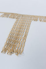 Filigree Chain Fringe Bib-Style Choker Necklace