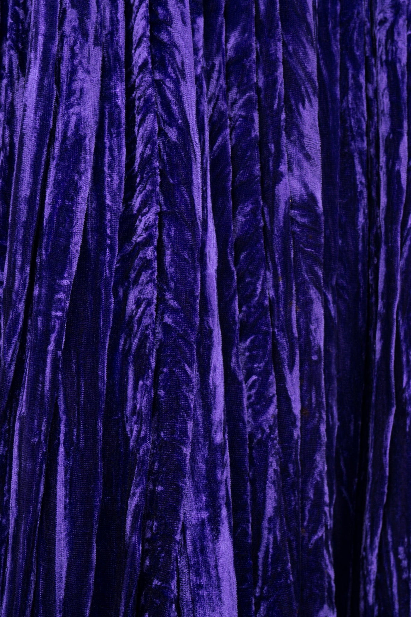 Yves Saint Laurent Rive Gauche Ultra Violet Crushed Velvet Skirt