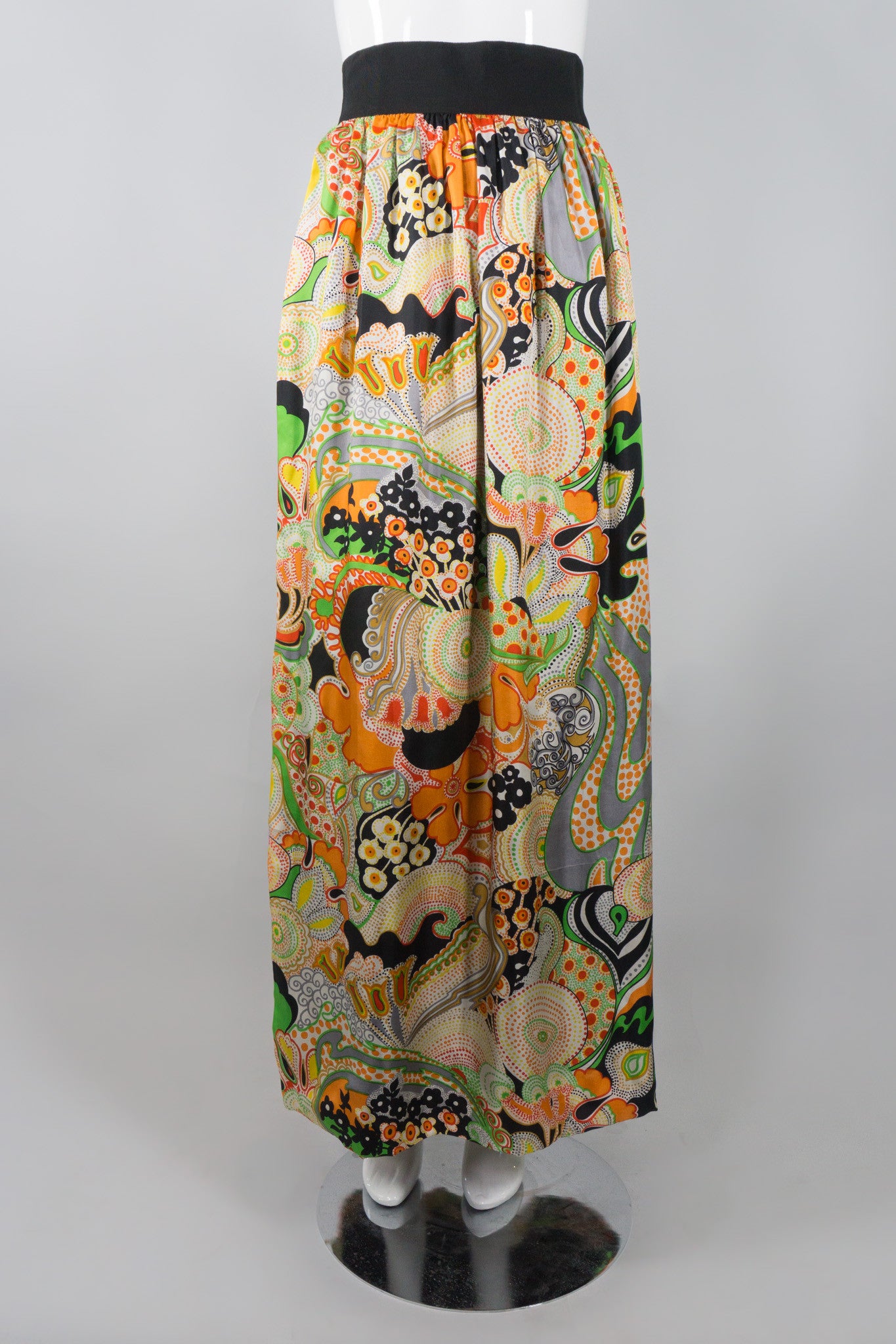 Bill Tice Vintage Psychedelic Silk Wrap Samurai Skirt