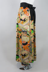 Bill Tice Vintage Psychedelic Silk Wrap Samurai Skirt