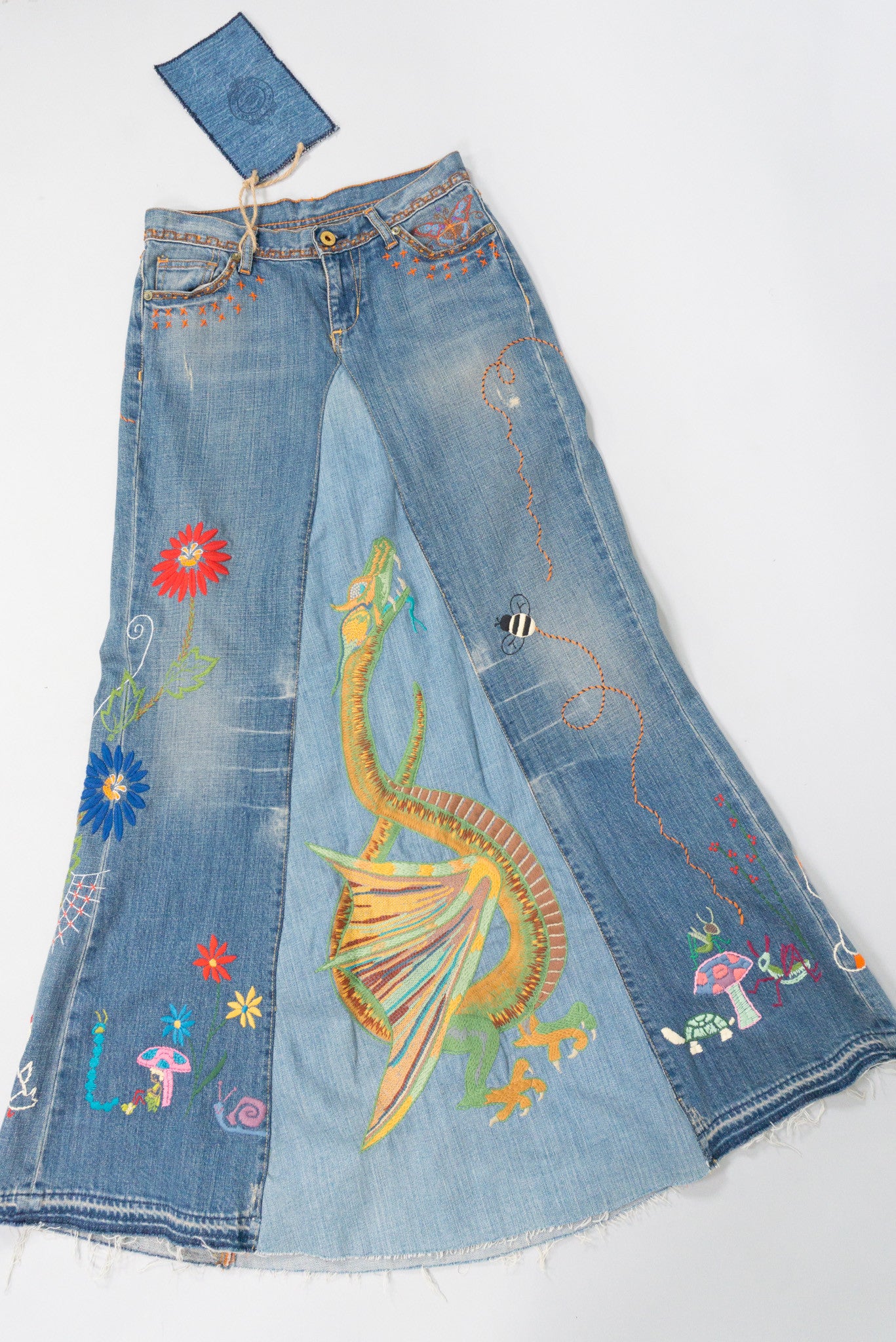 Polo Ralph Lauren Storybook Embroidered Denim Skirt