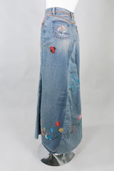 Polo Ralph Lauren Storybook Embroidered Denim Skirt