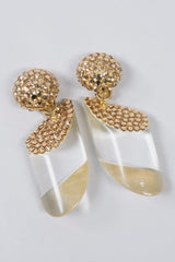 Richard Kerr Swarovski Crystal Lucite Drop Earrings