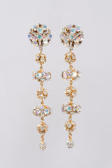 Crystal Saucer Ball Drop Earrings